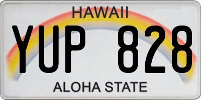HI license plate YUP828