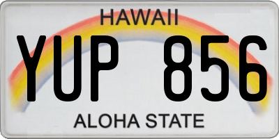 HI license plate YUP856