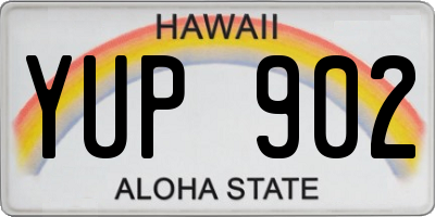 HI license plate YUP902
