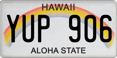 HI license plate YUP906