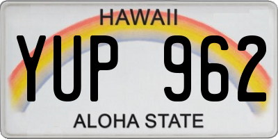 HI license plate YUP962