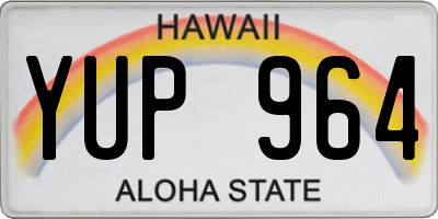 HI license plate YUP964