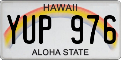 HI license plate YUP976