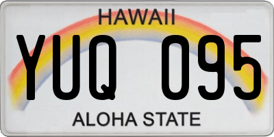 HI license plate YUQ095