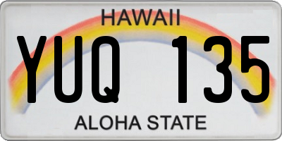 HI license plate YUQ135