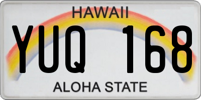 HI license plate YUQ168