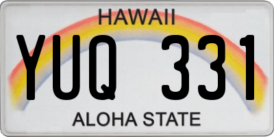 HI license plate YUQ331