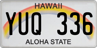 HI license plate YUQ336