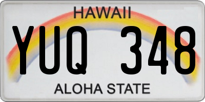 HI license plate YUQ348
