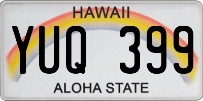 HI license plate YUQ399