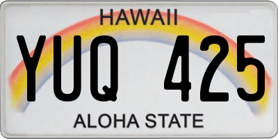 HI license plate YUQ425