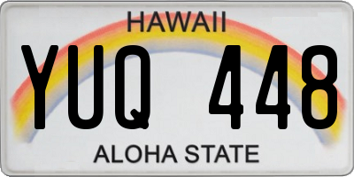 HI license plate YUQ448