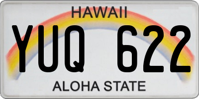 HI license plate YUQ622
