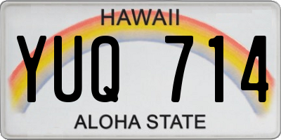 HI license plate YUQ714