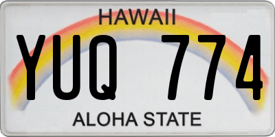 HI license plate YUQ774