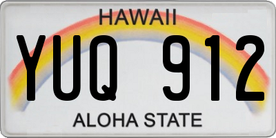 HI license plate YUQ912