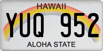 HI license plate YUQ952