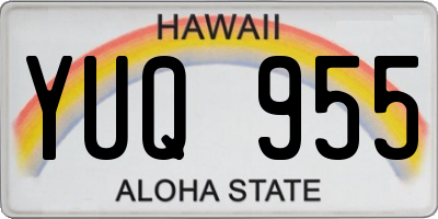 HI license plate YUQ955