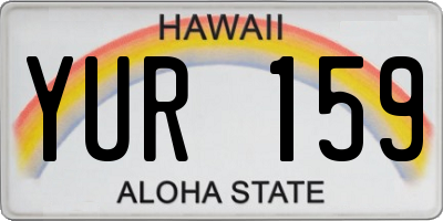 HI license plate YUR159