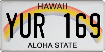 HI license plate YUR169