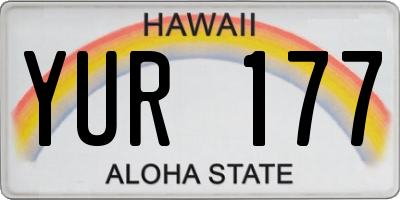 HI license plate YUR177