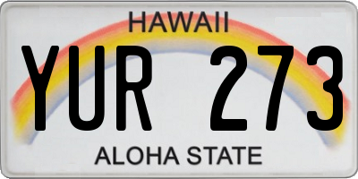 HI license plate YUR273