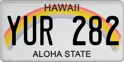 HI license plate YUR282