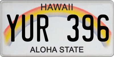 HI license plate YUR396