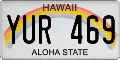 HI license plate YUR469