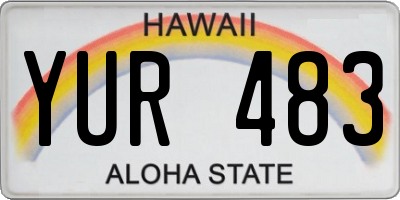 HI license plate YUR483