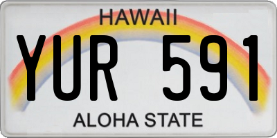 HI license plate YUR591