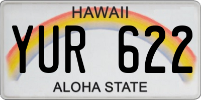 HI license plate YUR622