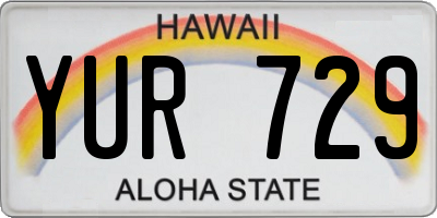 HI license plate YUR729