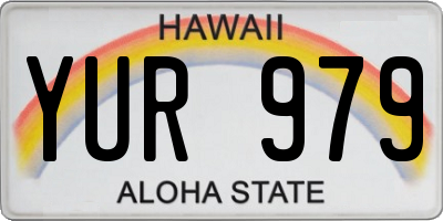HI license plate YUR979