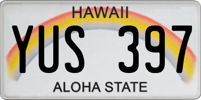 HI license plate YUS397
