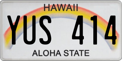 HI license plate YUS414