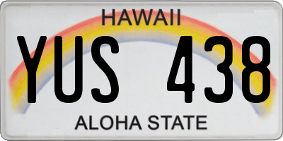 HI license plate YUS438