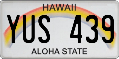 HI license plate YUS439