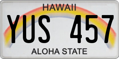 HI license plate YUS457