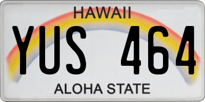 HI license plate YUS464