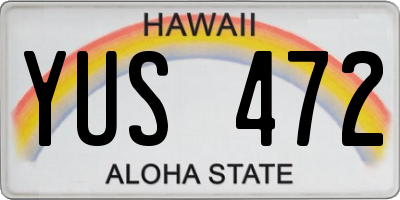 HI license plate YUS472