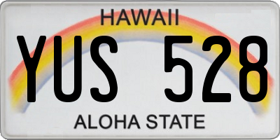 HI license plate YUS528