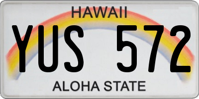 HI license plate YUS572