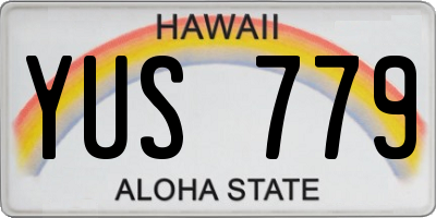 HI license plate YUS779
