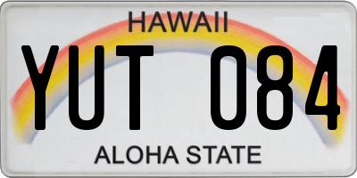 HI license plate YUT084