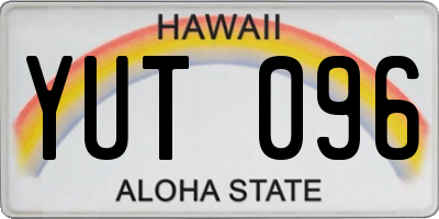 HI license plate YUT096