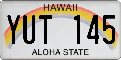 HI license plate YUT145