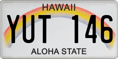 HI license plate YUT146