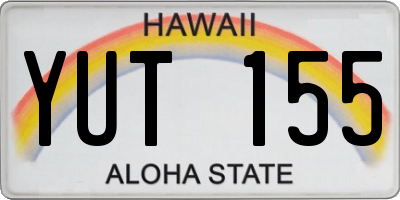 HI license plate YUT155