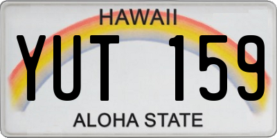 HI license plate YUT159